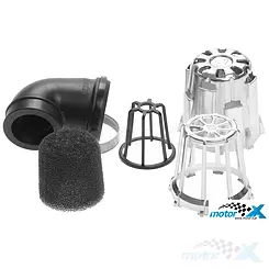 Filtr powietrza stożkowy 37mm 90° gąbka chrom Polini Air Box Mini