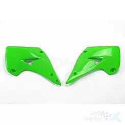 Osłony chłodnicy zielone UFO Plast Kawasaki KX 125 03-08