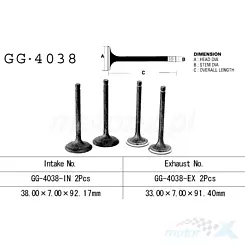 Zawór wydechowy Vesrah GG-4038-EX