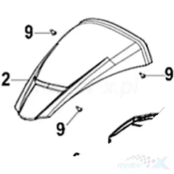 Osłona kierownicy górna czarna Keeway Fact Evo 65203B59BH00