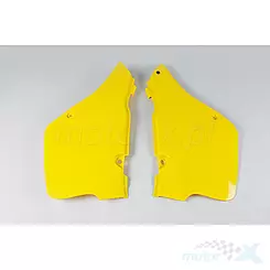Osłony tylne górne komplet żółte UFO Plast Suzuki RM 125 89-92