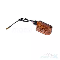 Kierunkowskaz M8 mini carbon krótki pomarańczowy klosz