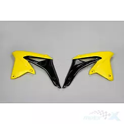 Osłony chłodnicy żółto-niebieskie UFO Plast Suzuki RMZ 450 08-17