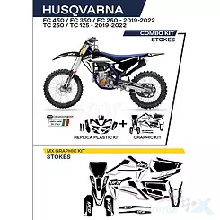 Zestaw osłon nadwozia czarny UFO Plast Husqvarna TC / FC
