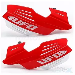 Osłony dłoni uniwersalne, handbary, czerwono białe z mocowaniem, UFO Plast VULCAN PM01650070