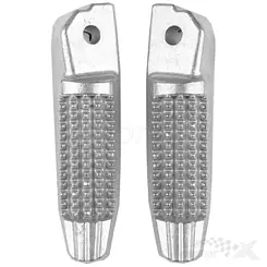 Podnóżki pasażera komplet, srebrne, Biketec BTFR019
