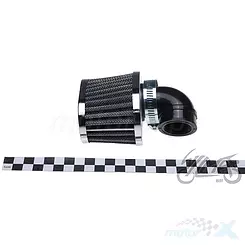 Filtr powietrza stożkowy 30mm 90° wysoki chrom