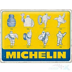Tablica, plakat 30x40 cm, tłoczona blacha, michelin logo evolution Nostalgic Art 23359