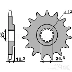 Zębatka przednia 520 12 zębów PBR 2061 (JTF1503)