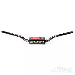 Kierownica czarno biała z czarną gąbką, FATBAR 28.6mm, Scar Racing RC MCGRATH/SHORT S9172BKBK