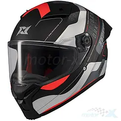 Kask integralny AXXIS Fenix ORK, czerwony-czarny mat