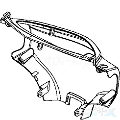 Osłona kierownicy tylna jaskrawy srebrny N8P Kymco People