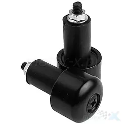 Końcówki kierownicy 17.5mm czarne 2 sztuki 