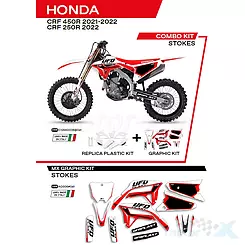 Zestaw osłon nadwozia biały UFO Plast Honda CRF 250 / 450 R