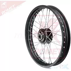 Felga przednia 1.85x17" czarna Romet RX 125 Tour