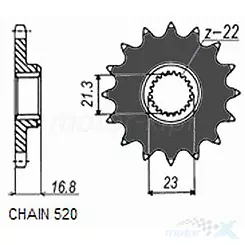 Zębatka przednia Sunstar  SUNF370  15 zębów