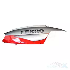 Osłona tylna górna prawa  srebrno czerwona "Ferro"