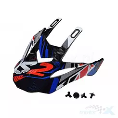 Daszek kasku LS2 MX437 Strong White Blue Red
