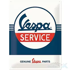 Tablica, plakat 30x40 cm, tłoczona blacha, Vespa Service Nostalgic Art 23259