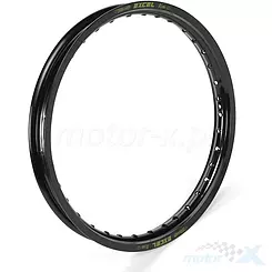 Felga, obręcz koła szprychowego, 1.60x21", na 36 szprych, czarna, kształt H, Excel Rim ICK408