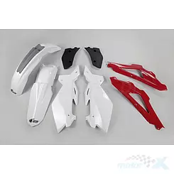 Zestaw osłon nadwozia biało-czarno-czerwony UFO Plast Husqvarna CR 125 / 250 09-13