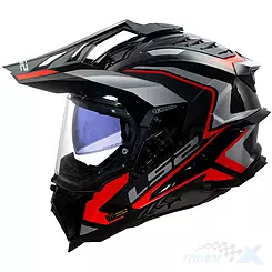 Kask Adventure LS2 MX701 Explorer Carbon Frontier II Czerwony