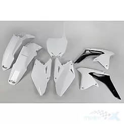 Zestaw osłon nadwozia biały UFO Plast Suzuki RMZ 450 08-17