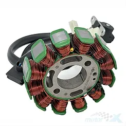 Stator iskrownik, stojan alternatora, 12 cewek, kostka 2/3 piny, Junak 712 125