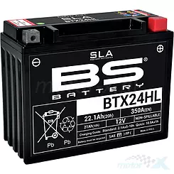 Akumulator bezobsługowy BS Battery BTX24HL (YTX24HL-BS) 12V 21Ah 205x87x162mm 350CCA