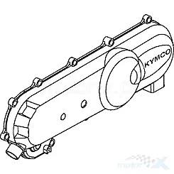 Pokrywa paska napędowego, srebrny N8A, Kymco People / Agility / Super 8 50