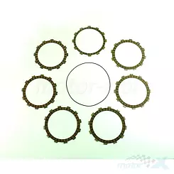 Tarcze sprzęgła z uszczelką pokrywy, 7 sztuk, Athena P40230114, Honda CRF 450 R / 450 RX / 450 X