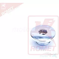 Korek kontrolny pokrywy silnika lewej mały srebrny Romet Z-ONE T / Z-ONE S / RXC 