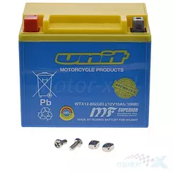 Akumulator żelowy Unit WTX12-BS (YTX12-BS) 150x87x130mm 12V 10Ah 180CCA