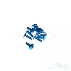 Śruba montażowa osłon, M6x20mm, niebieska, dekoracyjna, 1 sztuka