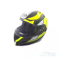 Kask motocyklowy z blendą Vcan V128 1A Matowy Czarno-Żółty