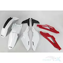 Zestaw osłon nadwozia czarno-biało-czerwony UFO Plast Husqvarna TC 125 / 250 08-10