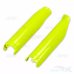 Osłony amortyzatorów żółte fluo UFO Plast Honda CRF 450R / 450RX 17-18