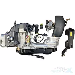 Silnik kompletny 80cc, pokyrwa 400mm, krótki wałek, duży zestaw z filtrem, gaźnikiem i błotnikiem, 139QMB 4T AC