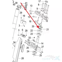 Uszczelka kolumny kierownicy  Keeway 43022D010000