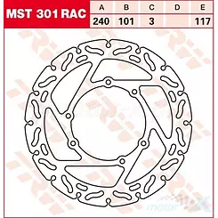 Tarcza hamulcowa przednia TRW Lucas MST301RAC