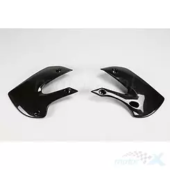 Osłony chłodnicy czarne UFO Plast Kawasaki KX 65 / KLX 110