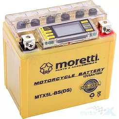 Akumulator żelowy Moretti Parts MTX5L-BS (YTX5L-BS) 12V 5Ah 113x70x108mm 70CCA