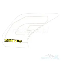 Naklejka na zbiornik paliwa żółta lewa (przód) Zontes GK 125