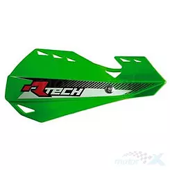 Osłony dłoni uniwersalne, handbary, zielone, mocowanie do kierownicy, Racetech DUAL EVO KITPMDUVE14