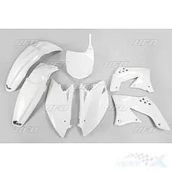 Zestaw osłon nadwozia biały UFO Plast Kawasaki KXF 09'