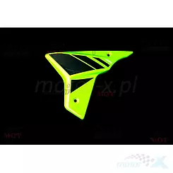 Osłona silnika dolna pług prawa zielono-czarna Junak Racer 125