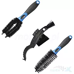 Zestaw szczotek do czyszczenia motocykla Oxford Bicycle Triple Brush Set