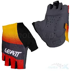 Rękawice rowerowe, czerwono-pomarańczowo-szaro-czarne, Leatt 5.0 Endurance