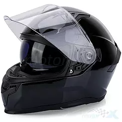 Kask integralny, z blendą, czarny, z homologacją ECE 22.06, YA910