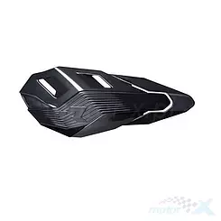 Osłony dłoni uniwersalne, handbary, czarne, mocowanie z zabezpieczeniami pompy hamulca i sprzęgła BRAKTEC, Racetech HP3 KITPMHP3NR3